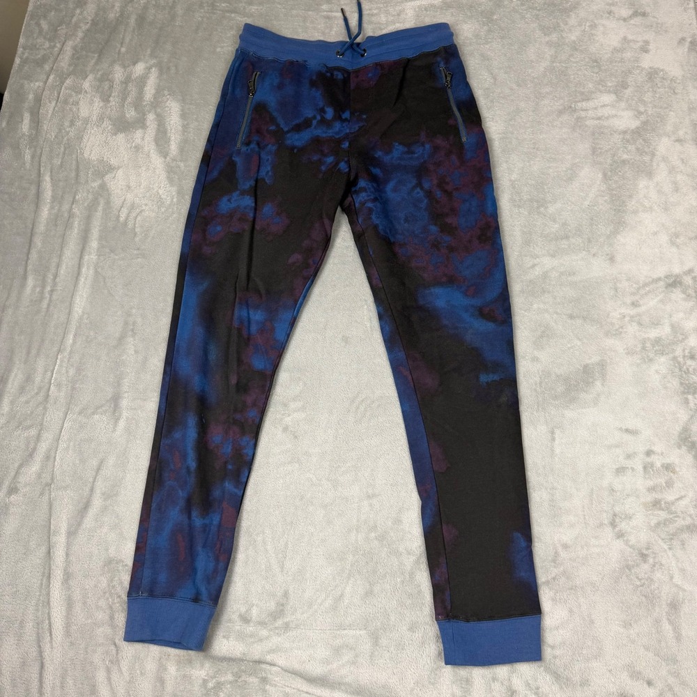 INC International Concepts Joggers Womens Small Blue Purple Tie Dye Streetwear